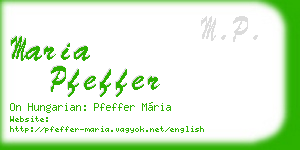 maria pfeffer business card